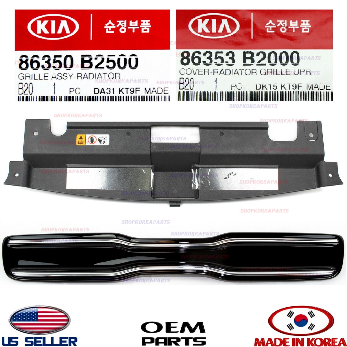 Ốp Nhựa Che Khóa Ca Pô Kia Soul Mã phụ tùng 86353b2000