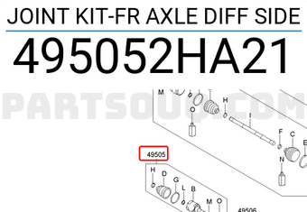 Láp Trong 25X22x41 Kia Forte / Cerato Mã phụ tùng 495052HA21