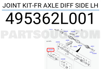 Láp Trong 25X22x41 Kia Forte / Cerato Mã phụ tùng 495362L001