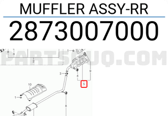 Ống Xả Đoạn Cuối Kia Morning / Picanto Mã phụ tùng 2873007000