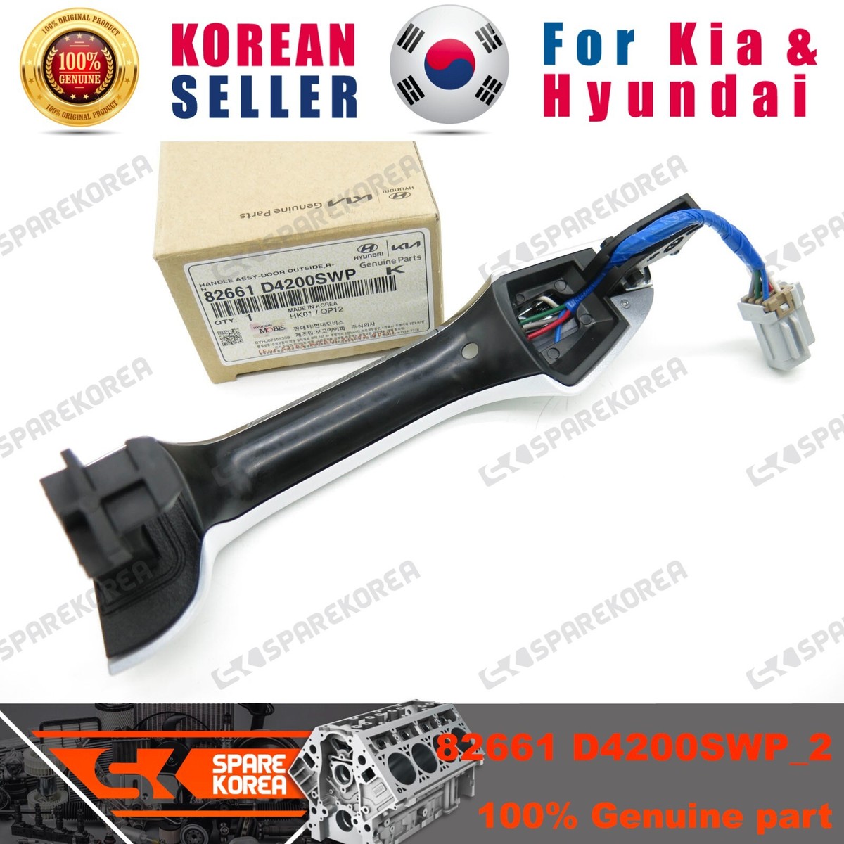 Tay Mở Cửa Ngoài Phải Phải Kia Optima / k5 Mã phụ tùng 82661d4200