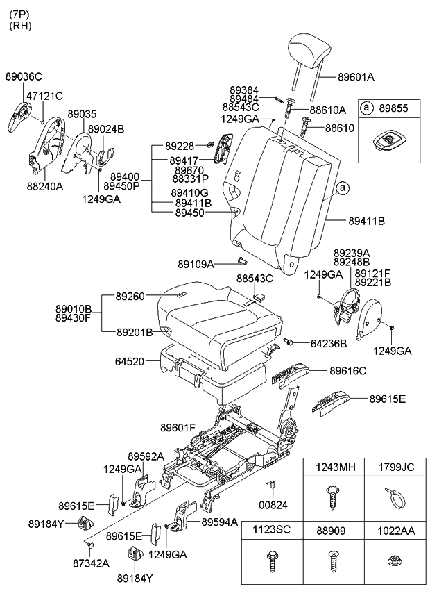 Dây Bảo Hiếm Trước Trái Kia Carens / rondo Mã phụ tùng 888101d200s8
