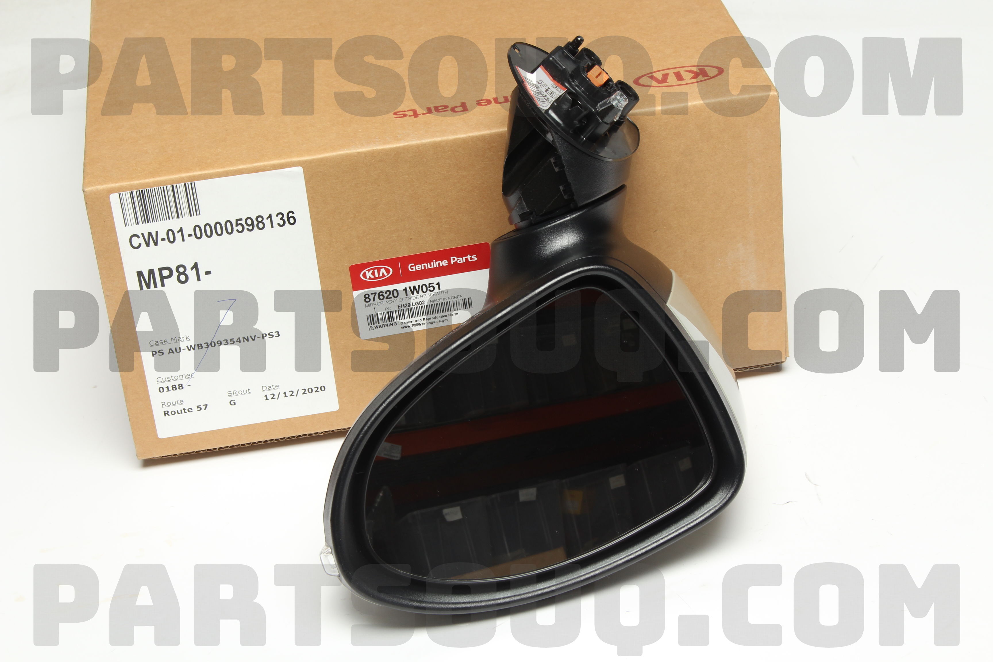 Gương Chiếu Hậu Phải Có Đèn Kia Rio Mã phụ tùng 876201W051