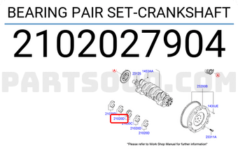 Bạc Trục Cơ Kia Carens / rondo Mã phụ tùng 2102027904
