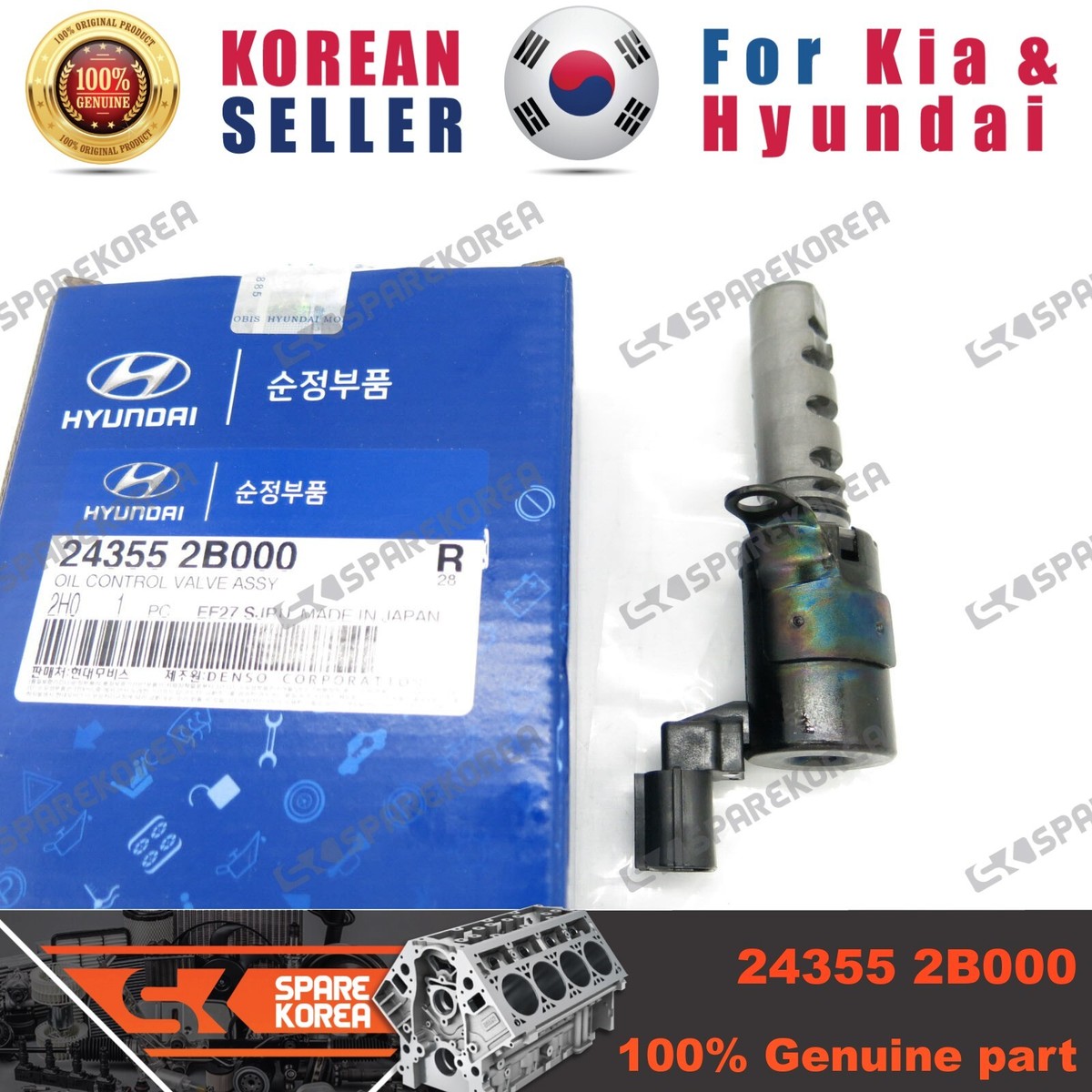 Van Áp Suất Dầu Dàn Cò 1.6 Gmam Kia koup OEM 243552B000
