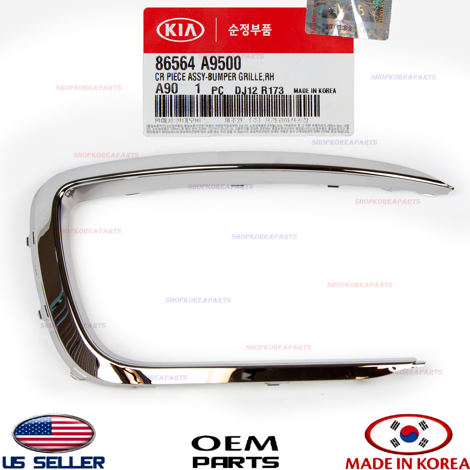 Viền Mạ Đèn Gầm Phải Kia Grand Sedona Mã phụ tùng 86564A9500