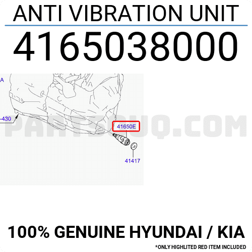 Thiết Bị Chống Rung Hộp Số Kia Sorento Mã phụ tùng 4165038000