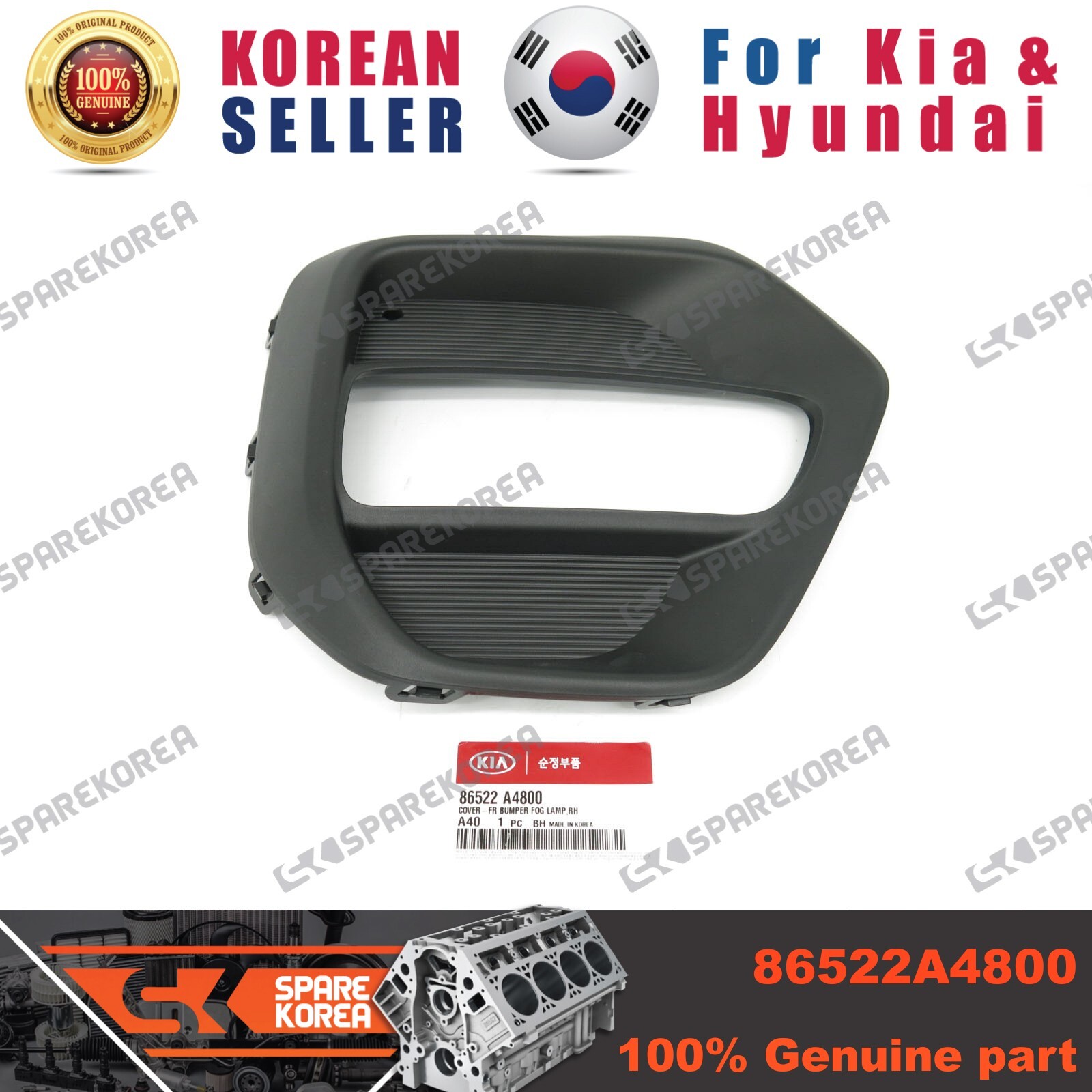 Nẹp Cài Cản Trước Trái Kia Carens / rondo Mã phụ tùng 86513A4800
