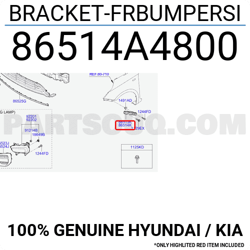 Nẹp Cài Cản Trước Phải Kia Carens / rondo Mã phụ tùng 86514A4800