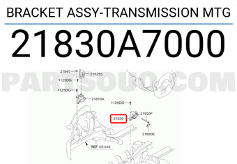 Chân Treo Hộp Số Kia K3 Mã phụ tùng 21830A7000