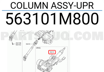 Cụm Điều Khiển Lái Điện Kia koup Mã phụ tùng 563101M800
