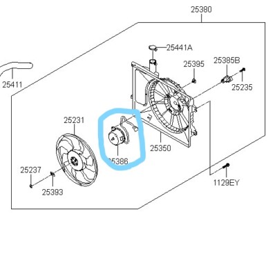 Mô Tơ Quạt Gió Động Cơ Kia Morning / Picanto OEM 253861y140-HCC