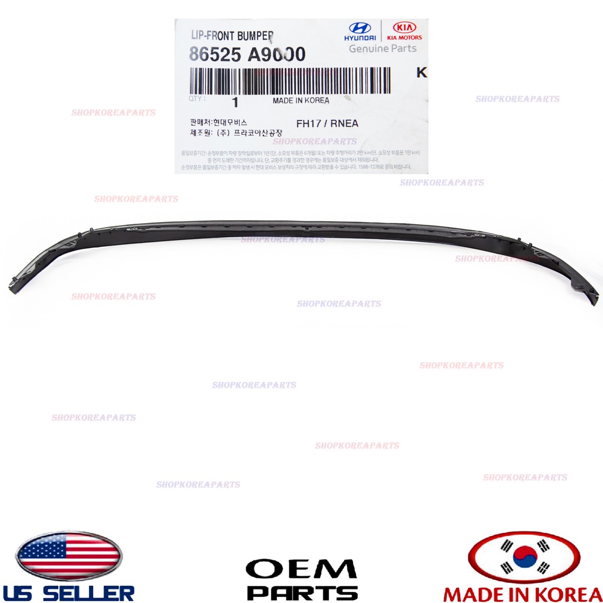 Viền Cản Trước Dưới Kia Grand Sedona Mã phụ tùng 86525A9UA0
