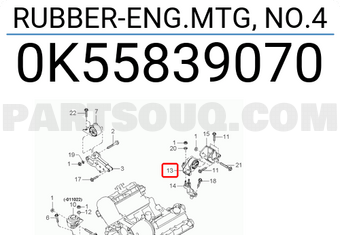 Chân Máy Kia Carnival Mã phụ tùng 0K55839070