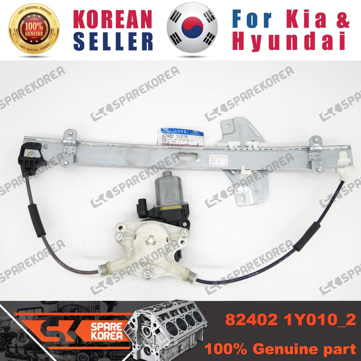 Compa Nâng Hạ Kính Cánh Cửa Trước Phải Kia Sorento Mã phụ tùng 824022p010