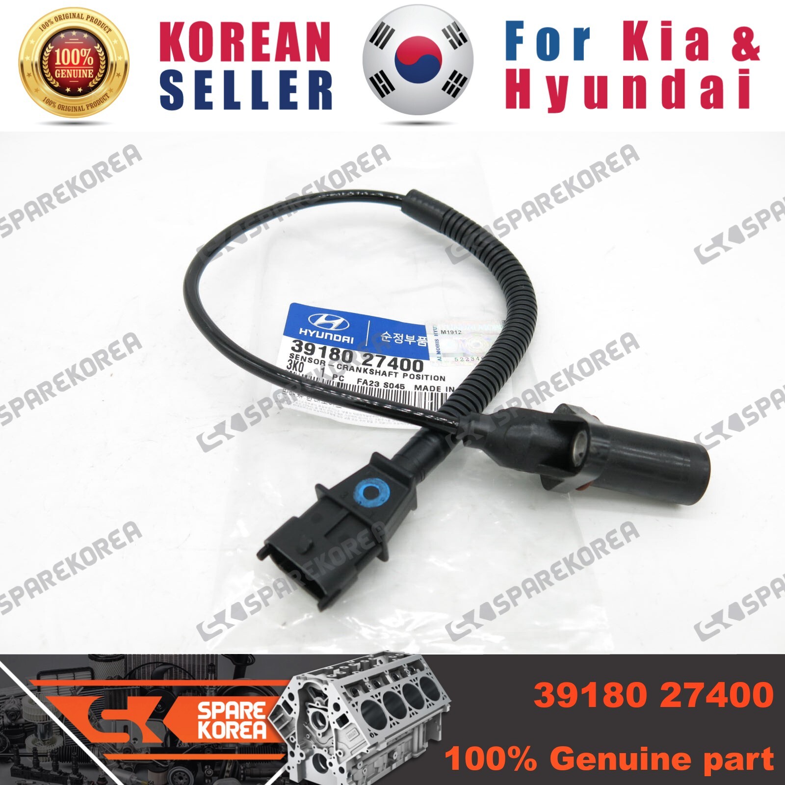 Cảm Biến Trục Cơ Máy Dầu 2.0 Kia Carens / rondo Mã phụ tùng 3918027400