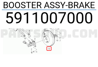 Bầu Tổng Phanh Kia Morning / Picanto Mã phụ tùng 5911007000