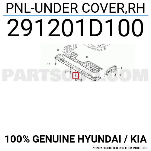 Chắn Bùn Két Nước Kia Carens / rondo Mã phụ tùng 291201D100