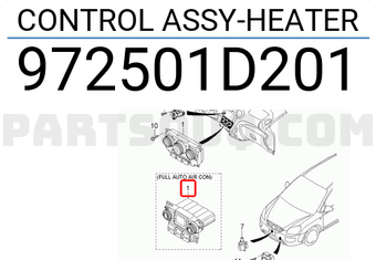 Cụm Điều Khiển Điều Hòa Kia Carens / rondo Mã phụ tùng 972501D201