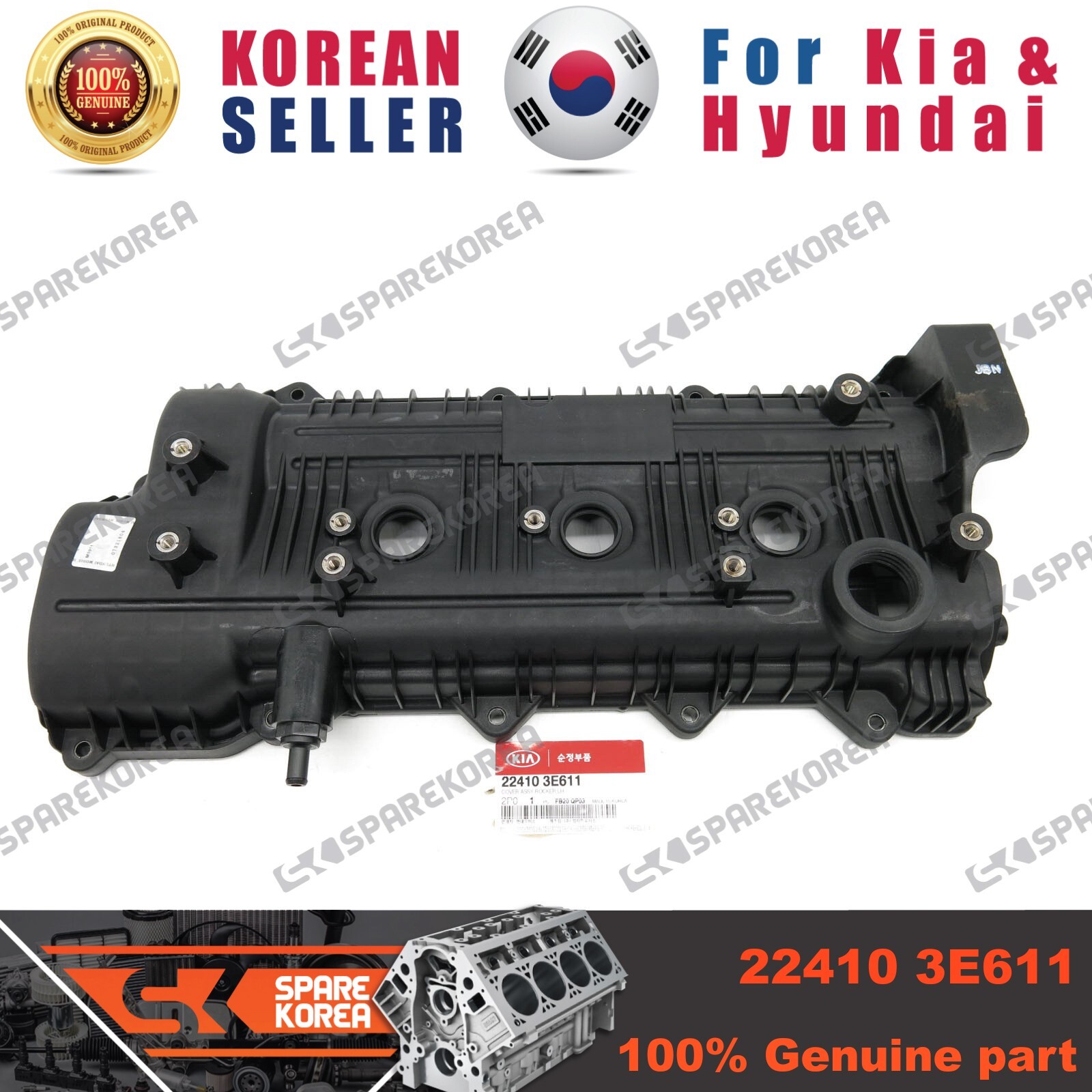 Nắp Đậy Giàn Cam Trái Kia Carnival Mã phụ tùng 224103E611