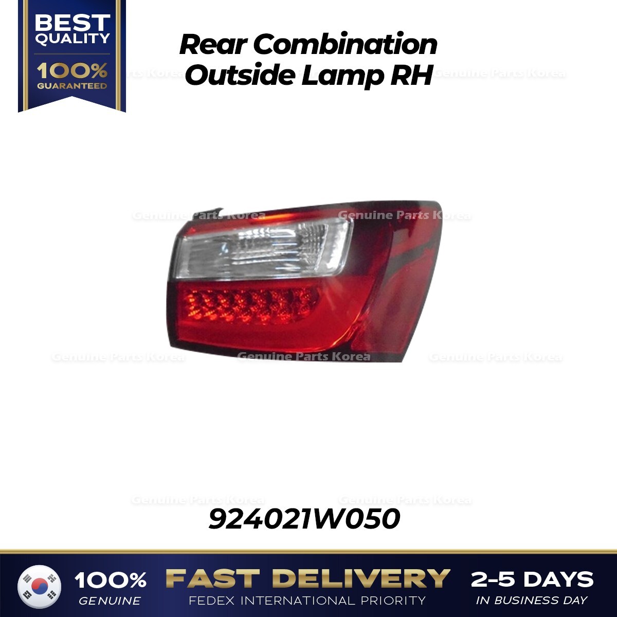 Đèn Hậu Miếng Ngoài Phải Có Led - 5 Cửa Kia Rio Mã phụ tùng 924021W250