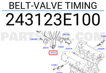 Dây Cam 2.7 Xăng Kia Carnival Mã phụ tùng 243123E100