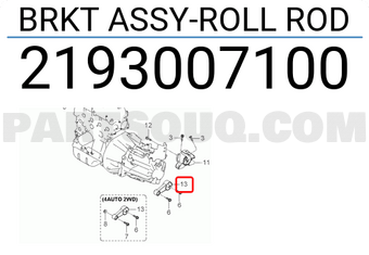 Chân Máy Số 8 Kia Morning / Picanto Mã phụ tùng 2193007100