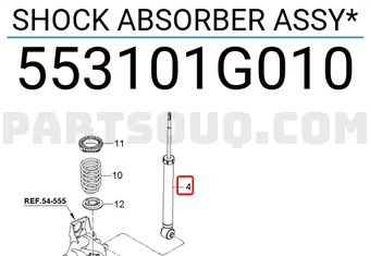 Giảm Sóc Sau Kia Rio Mã phụ tùng 553101G010