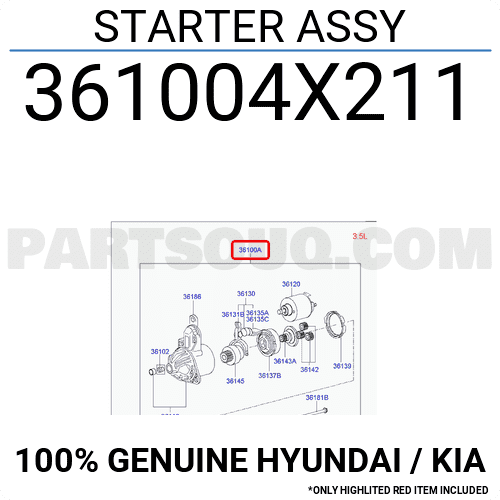 Máy Đề 10 Răng Kia Bongo Mã phụ tùng 361004X211