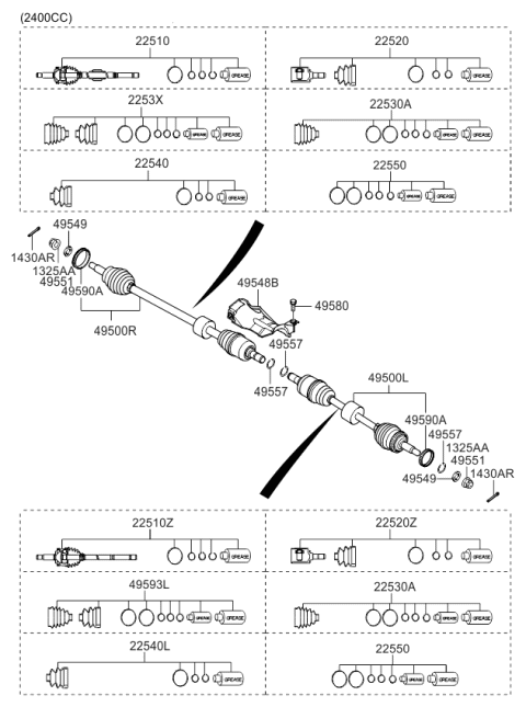 Cây Láp Phải Kia Carens / rondo Mã phụ tùng 495001D201