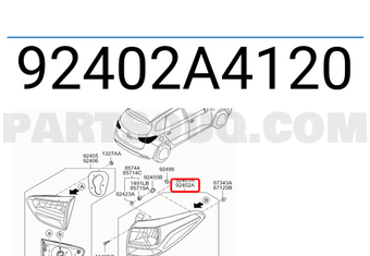 Đèn Hậu Miếng Ngoài Phải Có Led Kia Carens / rondo Mã phụ tùng 92402a4120
