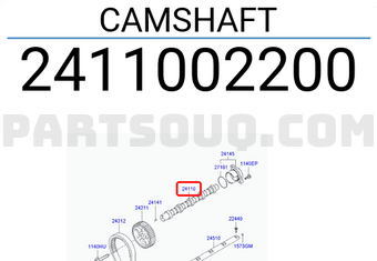 Trục Cam 1.1L Kia Morning / Picanto Mã phụ tùng 2411002200