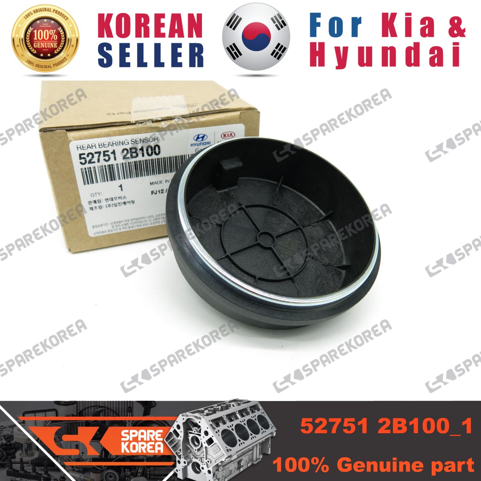 Nắp Chụp Cảm Biến Abs Sau Kia Sorento Mã phụ tùng 527512b100
