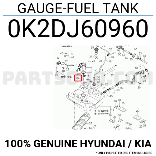 Phao Báo Xăng Kia Spectra Mã phụ tùng Q0K2DJ60960
