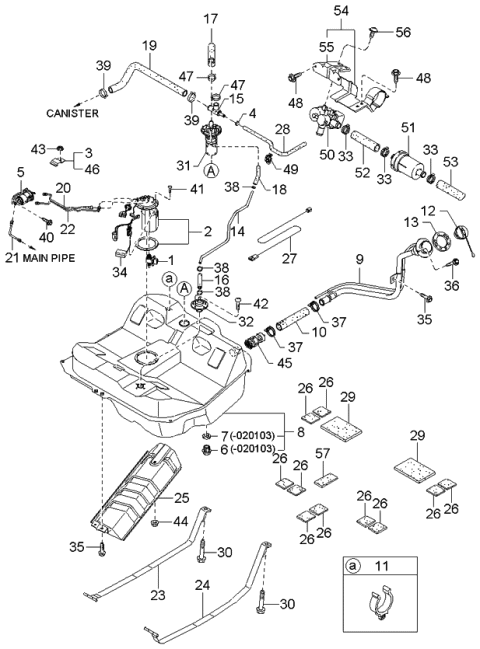 Phao Báo Xăng Kia Spectra Mã phụ tùng Q0K2DJ60960