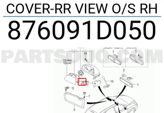 Ốp Chân Gương Phải Kia Carens / rondo Mã phụ tùng 876091d050