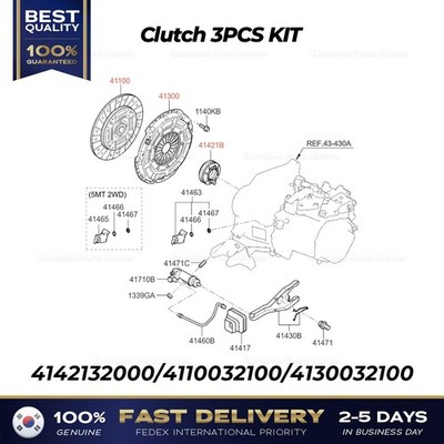 Bàn Ép Kia Carens / rondo Mã phụ tùng 4130032100