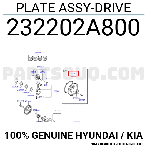 Bánh Đà Máy Dầu 1.7 Số Tự Động Kia Carens / rondo Mã phụ tùng 232202A801