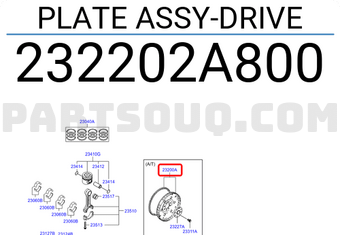 Bánh Đà Máy Dầu 1.7 Số Tự Động Kia Carens / rondo Mã phụ tùng 232202A800