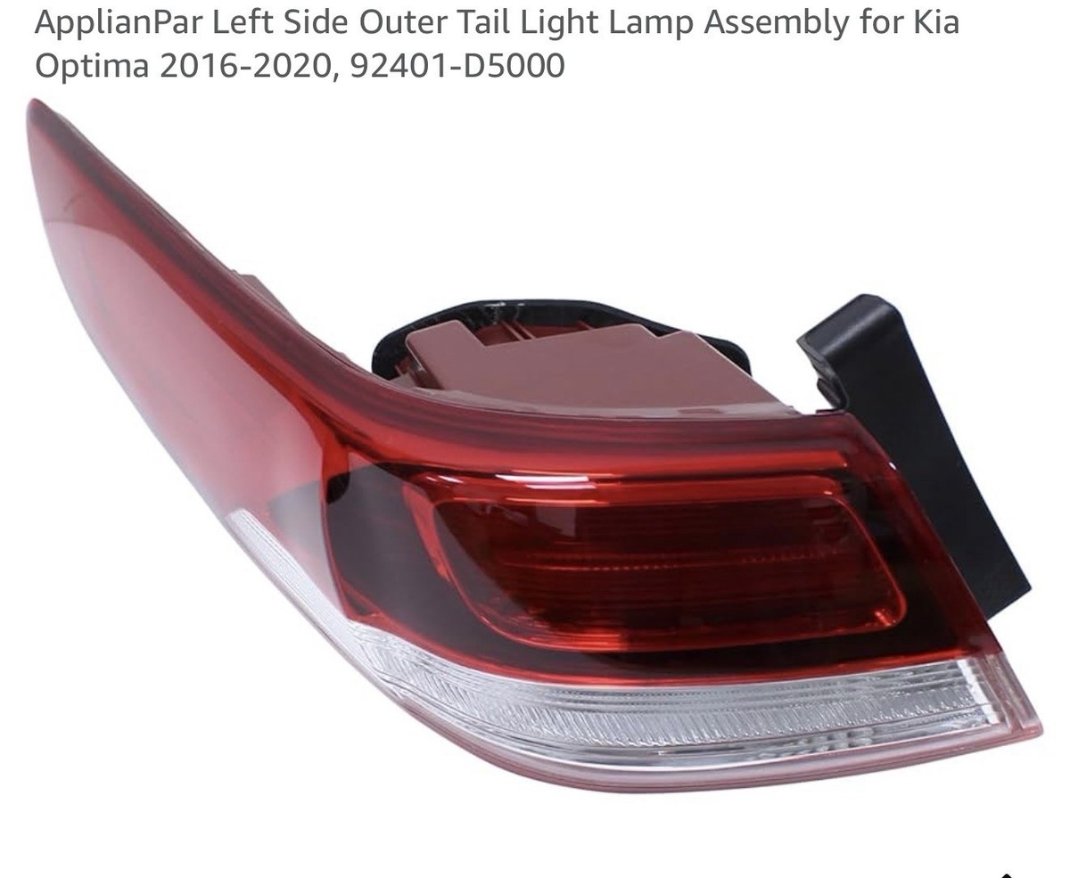 Đèn Hậu Miếng Ngoài Trái Kia Optima / k5 Mã phụ tùng 92401d5000
