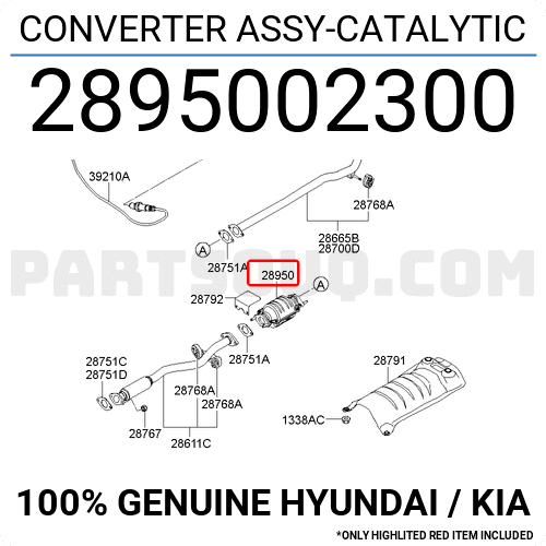 Bầu Lọc Khí Xả Kia Morning / Picanto Mã phụ tùng 2895002300