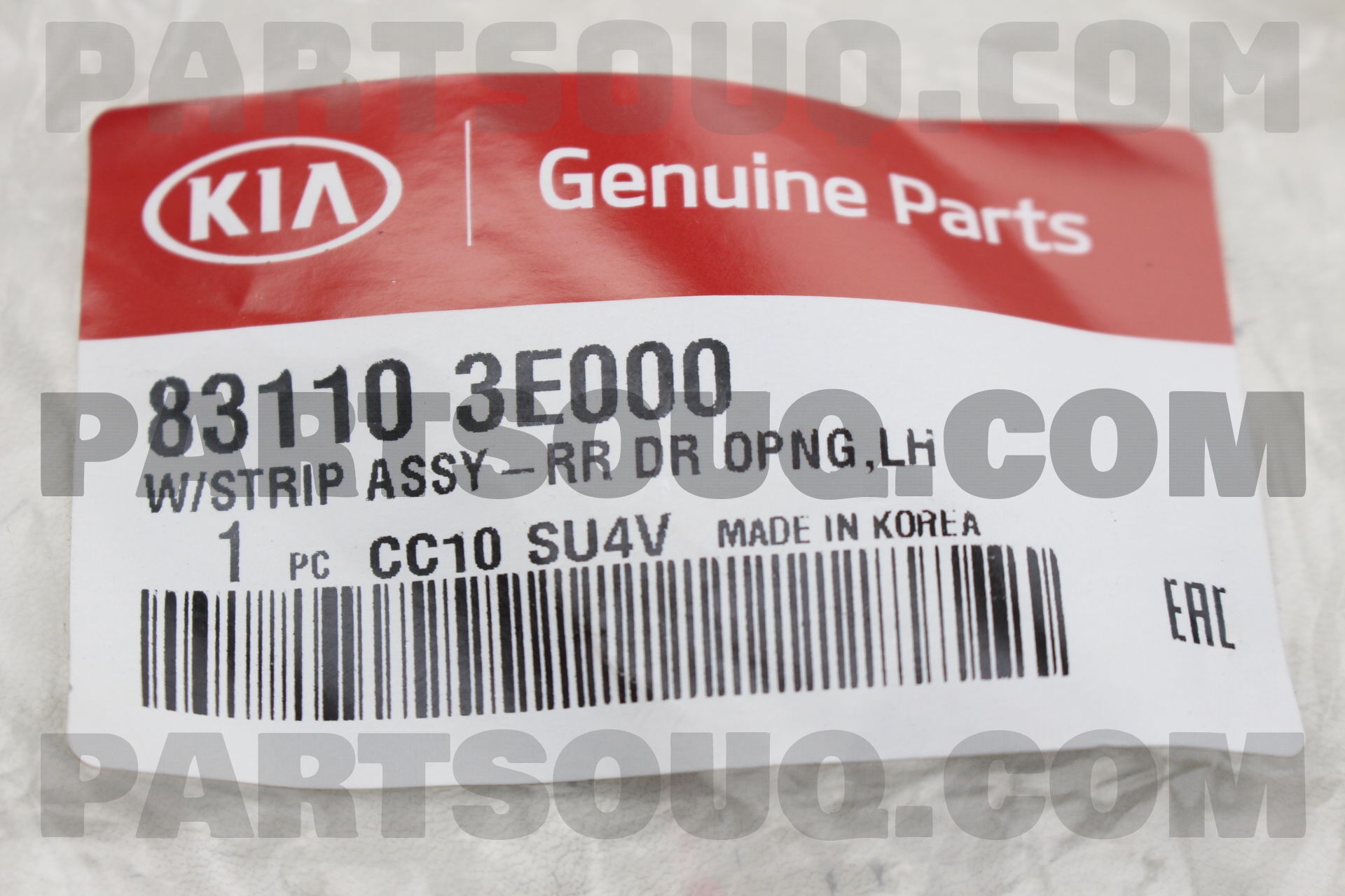 Gioăng Khung Thành Cánh Cửa Sau Trái Kia Sorento Mã phụ tùng 831103e000