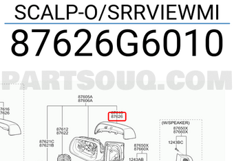 Ốp Gương Chiếu Hậu Phải Kia Forte / Cerato Mã phụ tùng 87626M6010