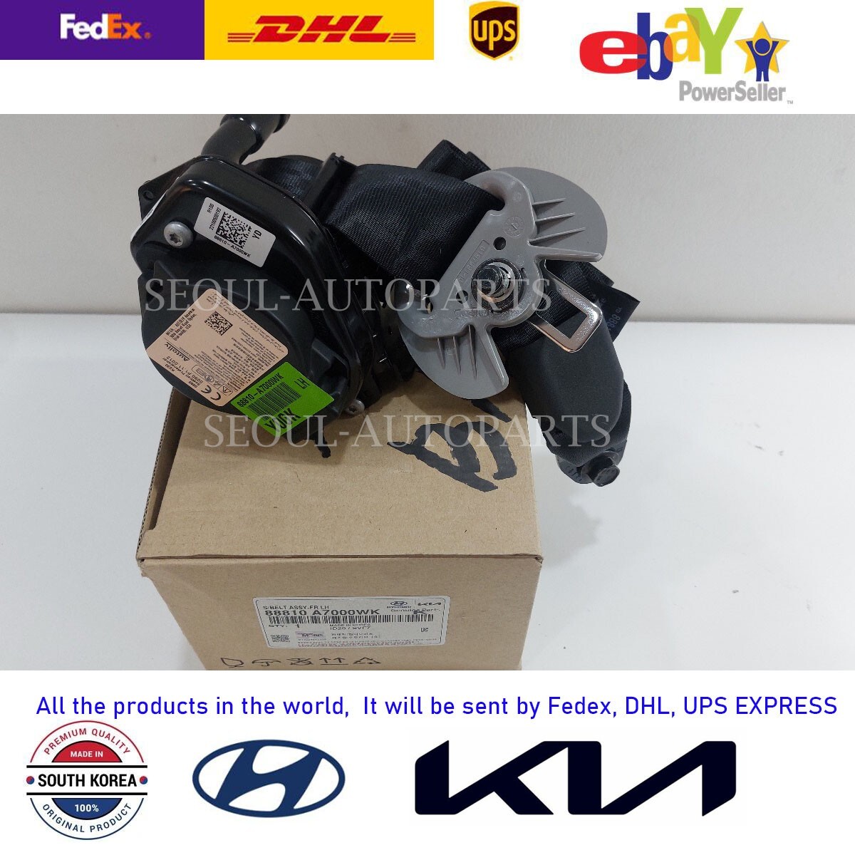 Dây Bảo Hiểm Trước Trái Kia Forte / Cerato Mã phụ tùng 88810a7000wk
