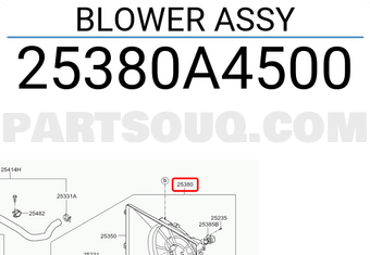 Quạt Gió Động Cơ Kia Carens / rondo Mã phụ tùng 25380a4500