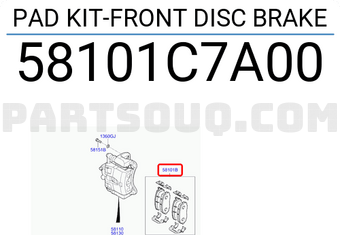 Má Phanh Trước Kia Forte / Cerato Mã phụ tùng 58101C7A00