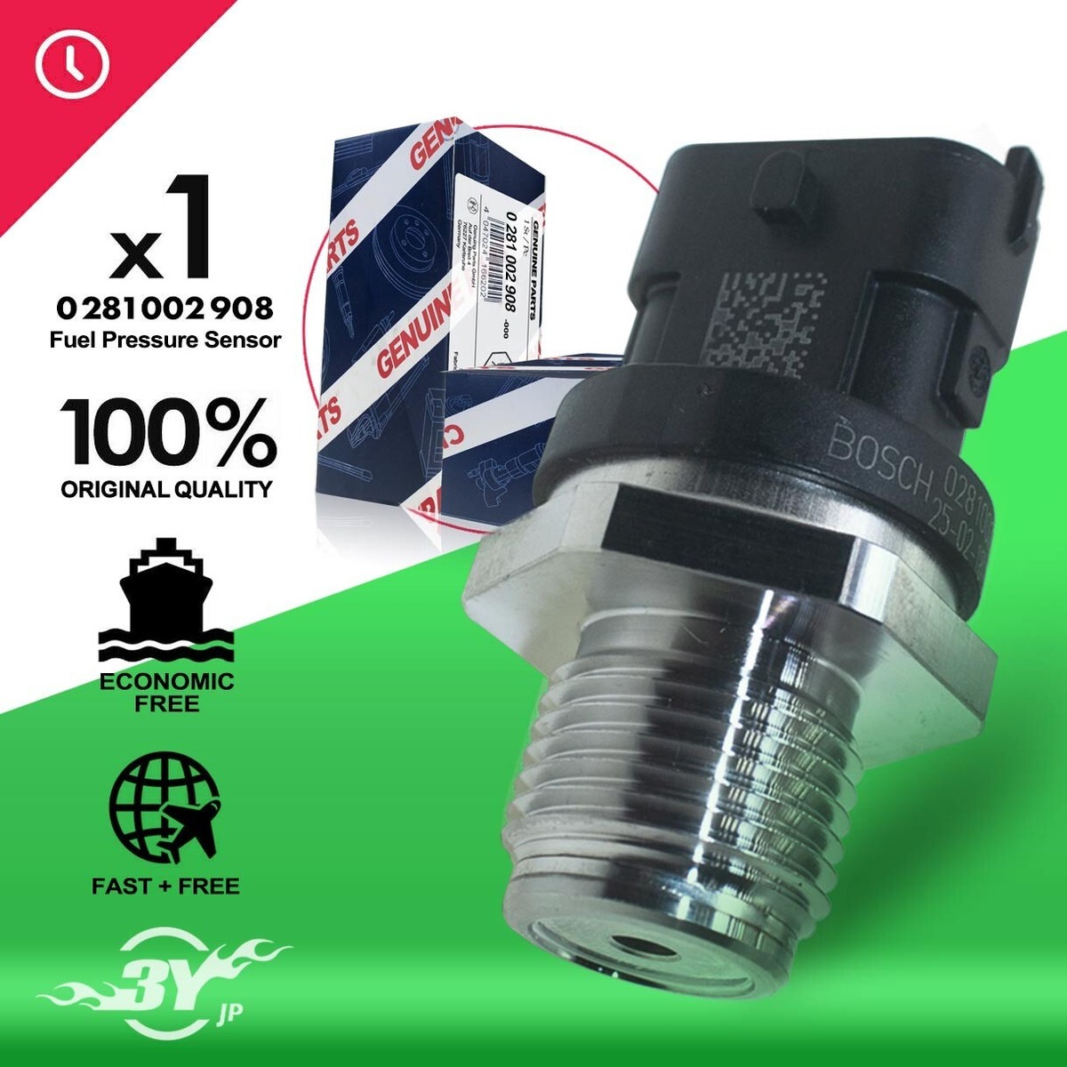 Cảm Biến Áp Suất Dàn Kim Phun Kia Carens / rondo OEM 0281002908-Bosch