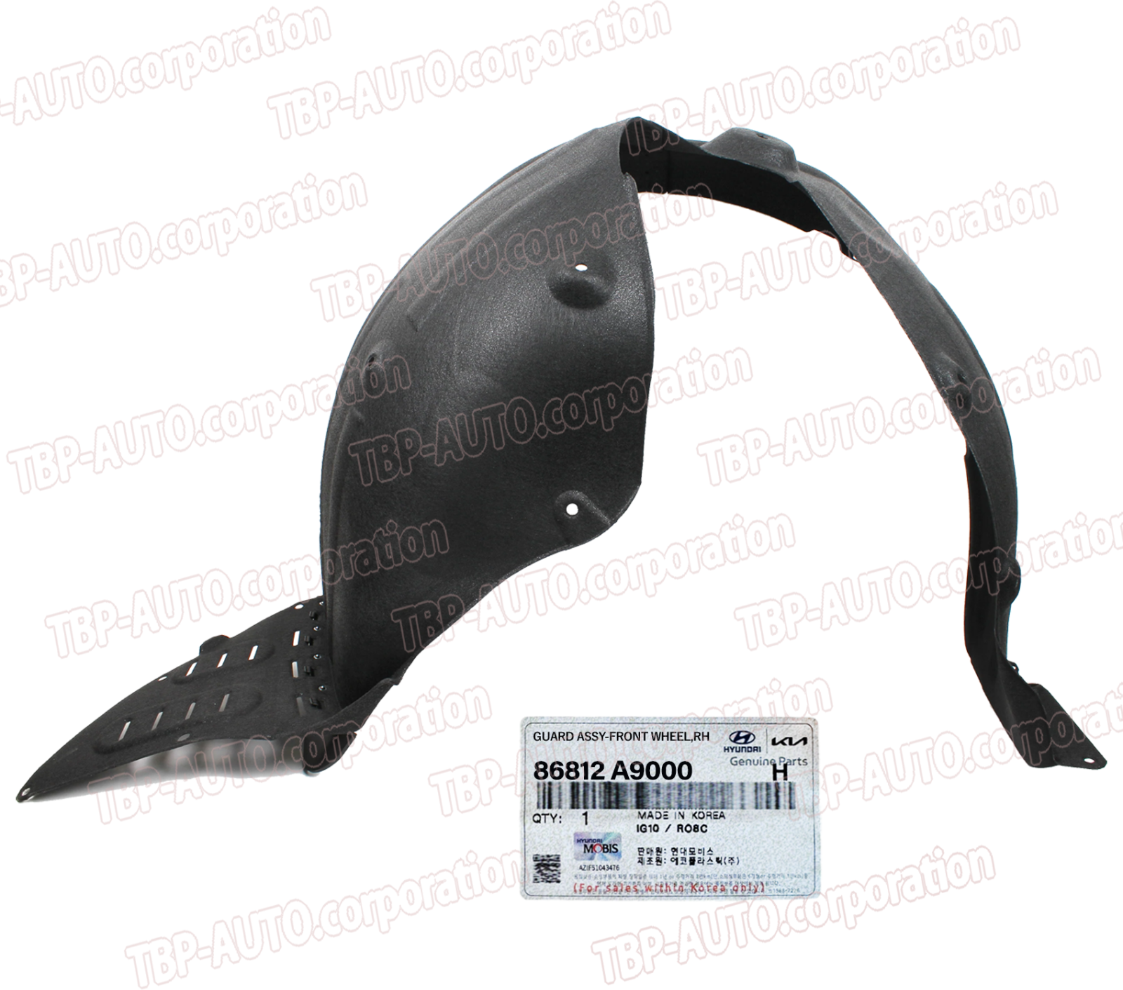 Lòng Dè Chắn Bùn Trước Phải Kia Grand Sedona Mã phụ tùng 86812a9000