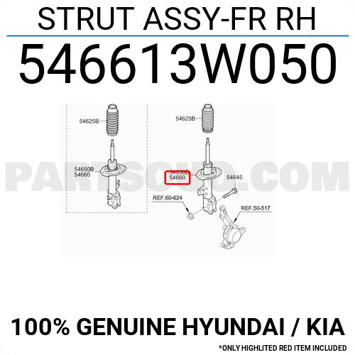 Giảm Sóc Trước Phải Kia Sportage OEM 546613W050