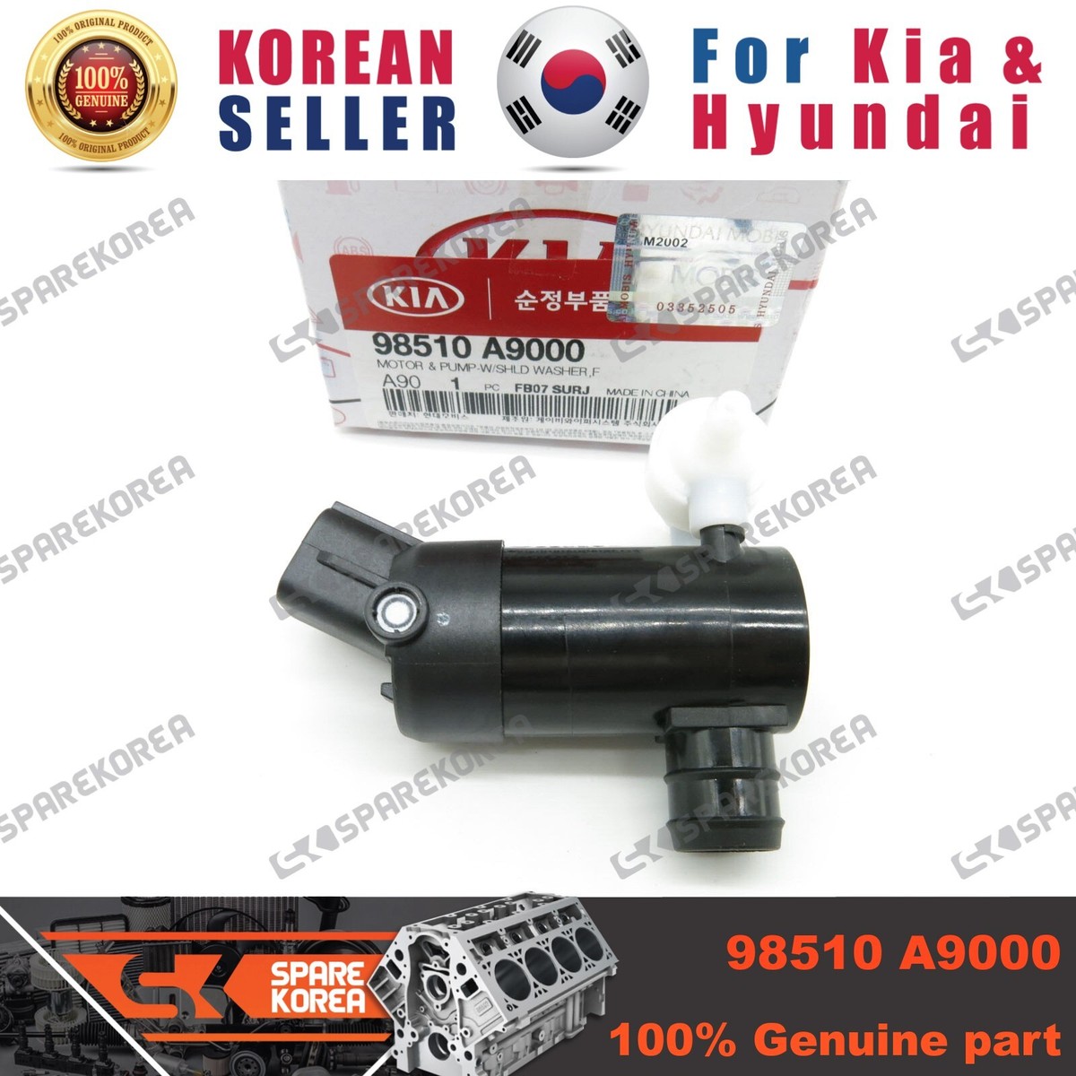 Mô Tơ Bơm Nước Rửa Kính Kia Carnival Mã phụ tùng 98510a9000